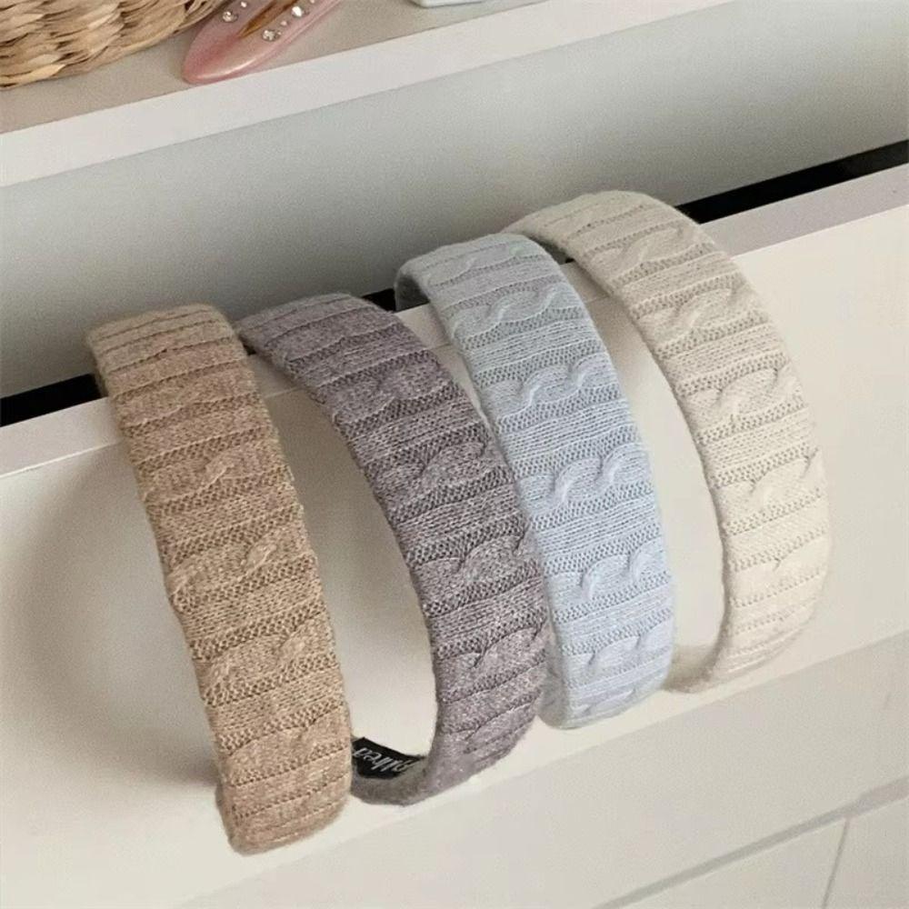 Soft Cable Knit Headband Knitting Construction Hair Hoop Accessories Hair Accessories Use