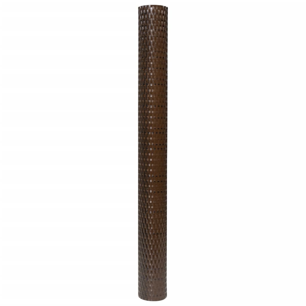 Balcony Privacy Screen Brown and Black 500 X 90 Cm Poly Rattan