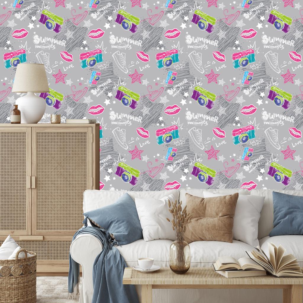 Colorful pattern wallpaper for living room and bedroom 50x1000