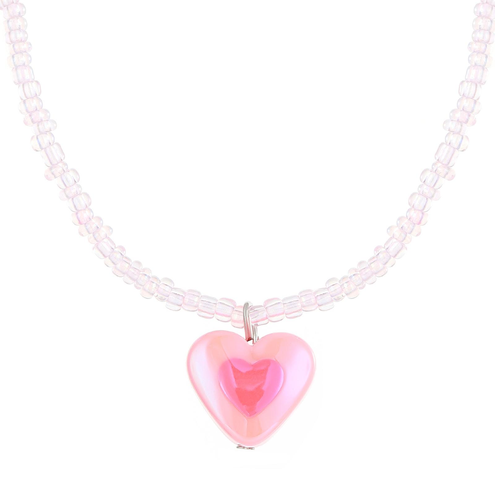Dopamine Neck Jewelry Pendant Necklace Acrylic Material Beaded Necklace for Lady 1