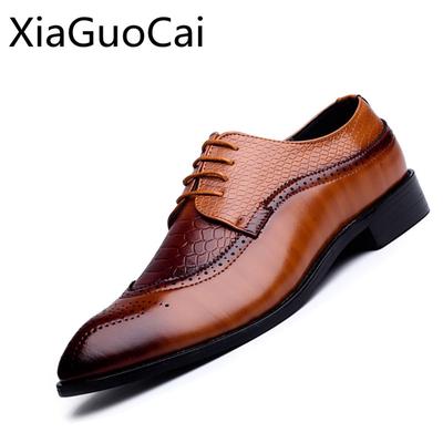 Fashion New Fashion Vintage Brand Men Oxfords Italy Style Breathable Male Dress Shoes Genuine Leather Flat Formal Shoes