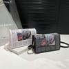 Newspaper Wind 2025 Personalized New Fashion Simple Design Trend Summer Shoulder Crossbody Women's Small Square Bag
