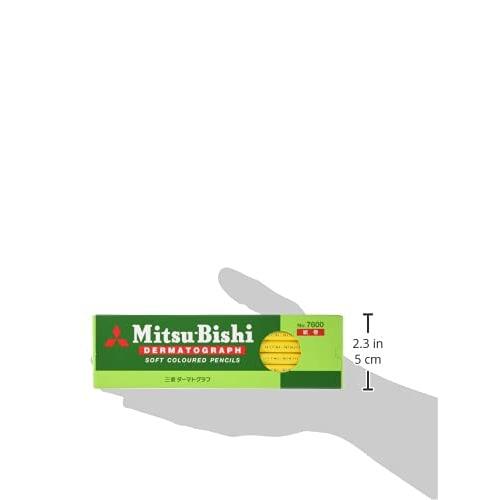 Mitsubishi Pencil Colored Pencil Oil Dermatograph No.7600 Yellow 1 Dozen 1cm X 17cm K7600.2