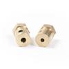 10pc 3/4/5/6/7mm Shaft Motor Flexible Coupling Tyre Wheel Brass Hex Coupler Set&wrench