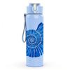 1PC Blue Spiral Seashell Pattern 750ml Color Plastic Sports Water Bottle Leakproof Flip Straw Lid Suitable for Sports Office Home Use