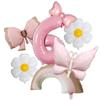Pink Butterfly Birthday Decoration Balloon Set Tableware Cup Plate Napkin Gift Bags Backdrop Banner KeyChain Girl Party Supplies