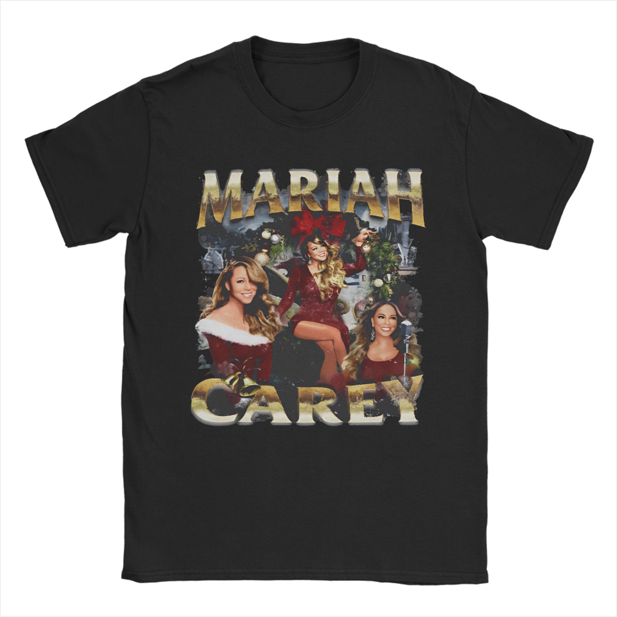 

New Arrival Mariahed Careys Merry Christmas T Shirt for Men Women Cotton Tee Shirt Short Sleeve Clothing 4XL