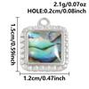 2pcs Various Shape Abalone Shell Trendy Square Oval Rectangle Stainless Steel Charm For Jewelry Making Supplies DIY Pendant Bulk