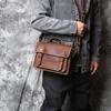NZPJ Retro Leather Men's Mailman Bag Crazy Horse Men's Bag Top Layer  Cowhide Shoulder  Bag Casual Handbag For 10-Inch IPad