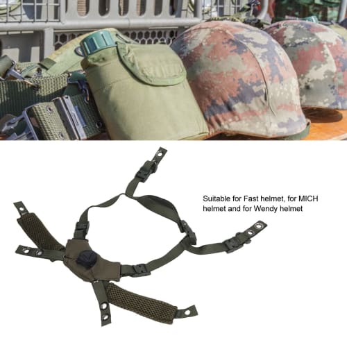 Helmet Chin Strap, Adjustable Tactical Helmet Suspension System Chin Strap, Airsoft Helmet Retention System Chin Strap Accessory for Fast MICH for Wen