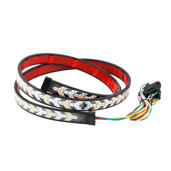 Kamyonlar ve Treylerler İçin Ok Sinyalli, Frenli, Sinyalli, Sıralı Sarı Kırmızı Işıklı Esnek Su Geçirmez Bagaj Kapağı LED Stop Lambası Barı