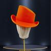 Windproof Slanted Top Hat Warm Slanted Magician's Hat Fashion Fedora Hat  Autumn Winter
