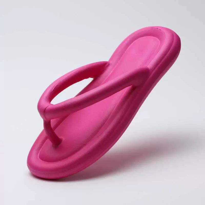 

2024 Нескользящие женские летние пляжные шлепанцы-сандалии 38-39 розы красного