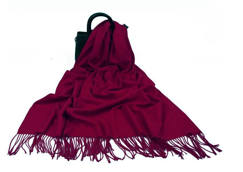 Women's Imitation Cashmere Winter Scarf - Thick Solid Color, Versatile Men's Shawl, Cashmere Wool Blend
