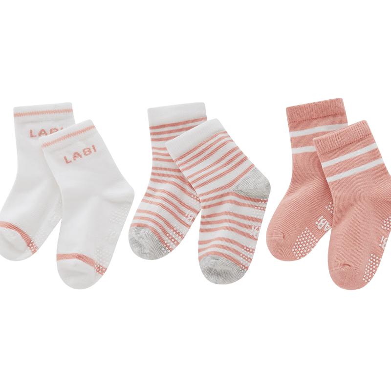 

Labi Unisex Kids All-Season Striped Ankle Socks, 3-Pair Pack 016