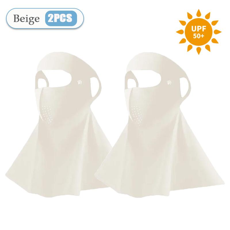 1-10PCS 3D Ice Silk Sun Face Mask Women UV Protection Cooling Breathable Dustproof Balaclava for Outdoor Sports Cycling