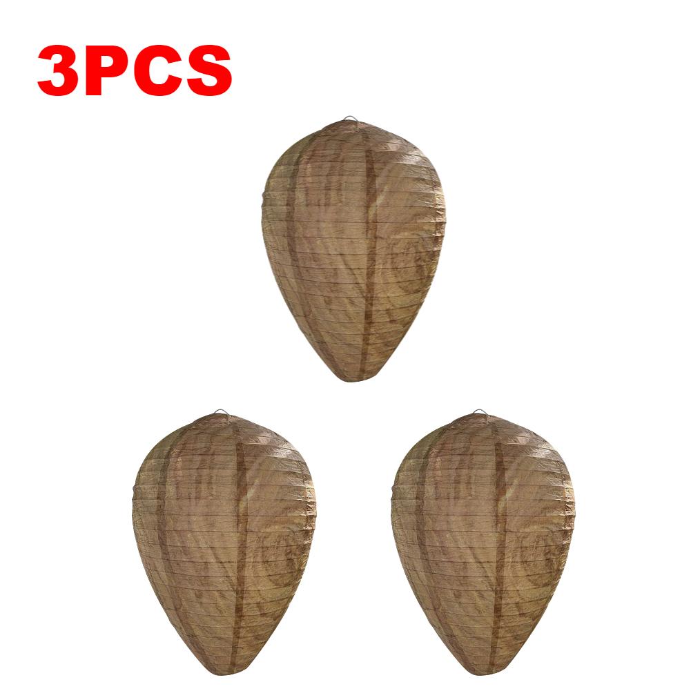 2-5pcs Hanging Wasp Deterrent Paper Hornet Fake Wasp Nest Repellent Hornets Safe Fake Trap Safe Garden Repellent Trap for Yard