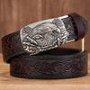 3.5CM Eagle Automatic Buckle Belt Emboss Cowskin Belt Quality Men Wasitbad Strap Genuine Leather Gift Business Belt for Jeans