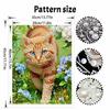 3D Pearl Painting Kit Ginger Cat Design Frameless DIY Bead Art Canvas Leisure Handmade Craft for Bedroom Wall Decor
