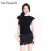 La Chapelle Women's Slim Fit Round Neck Short Sleeve T-shirt
