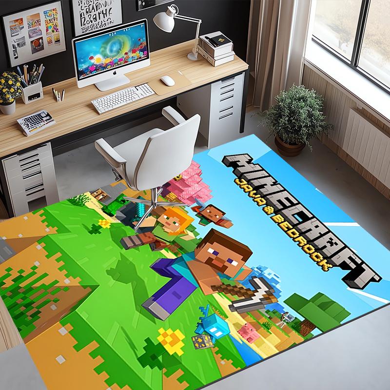 Gamer Pattern Rug, Indoor/Outdoor Mat, for Picnic, Gameroom, Bedroom, Office, Living Room, Home Decor Carpet, Birthday Gift