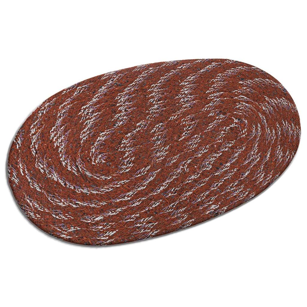 Cotton Oval Door Mat for Porch/Kitchen/Bathroom/Laundry Room