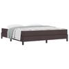 Box Spring Bed with Mattress Dark Brown 180 X 200 Cm Fabric