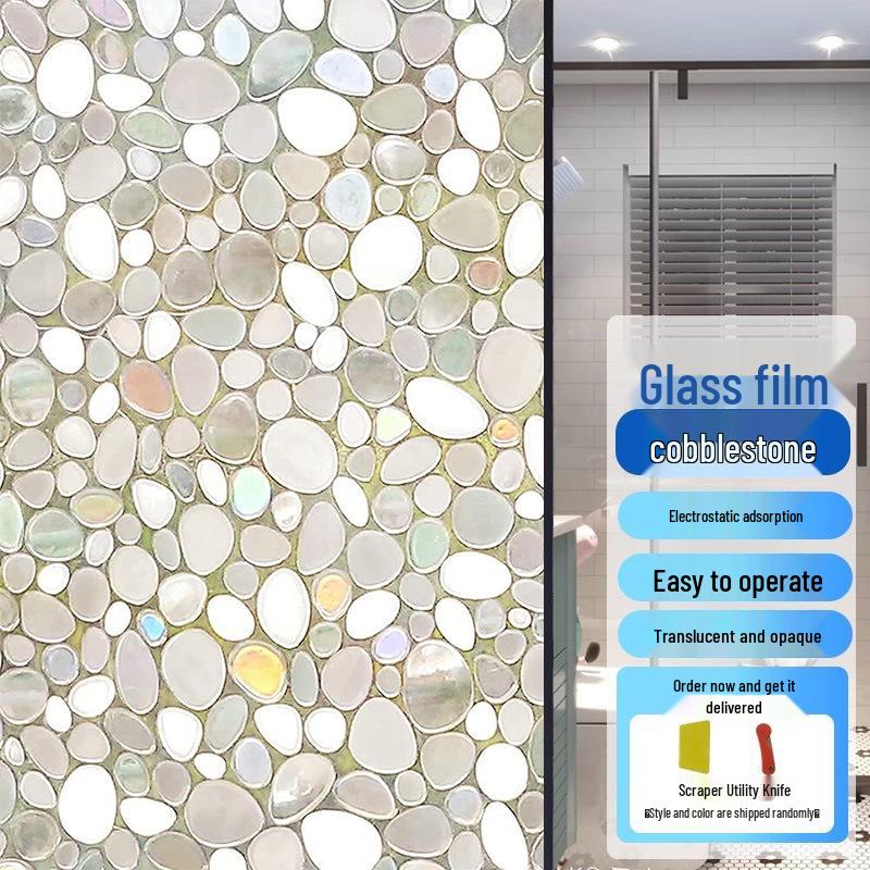 Thickened Privacy Window Film - Light-Proof, Electrostatic Glass Sticker for Bedroom and Office Use