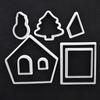 8pcs/set 3D Cookie Cutter Set DIY Biscuit Mold Cartoon Plastic Gingerbread House Mould  Chrismas