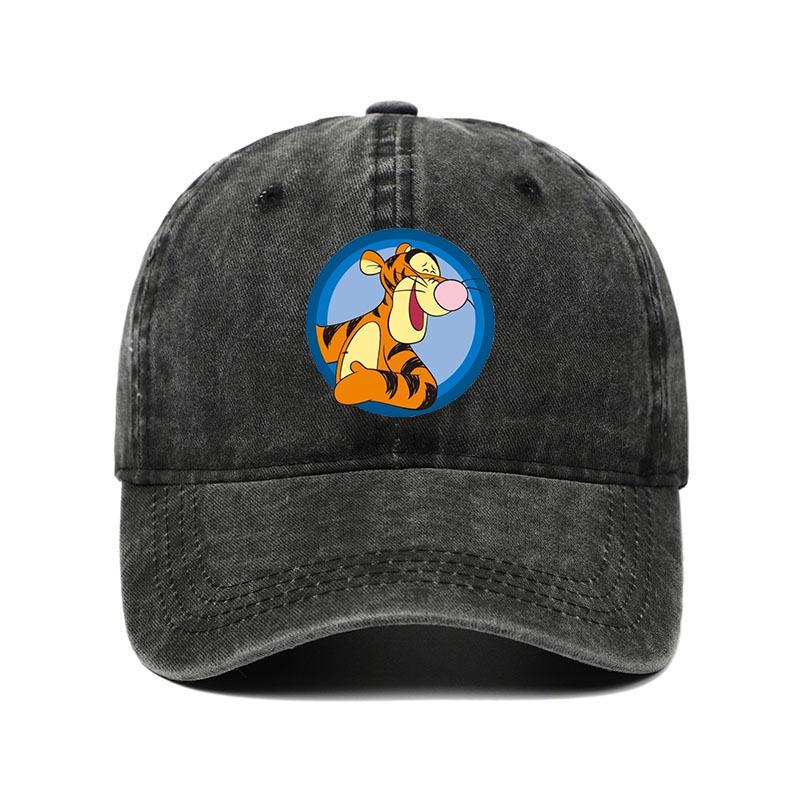 Fashion Cartoon Print Baseball Cap for Men Women Casual Hip-hop Hat Retro Washed Adjustable Dad Hat Outdoor Trucker Sun Hat