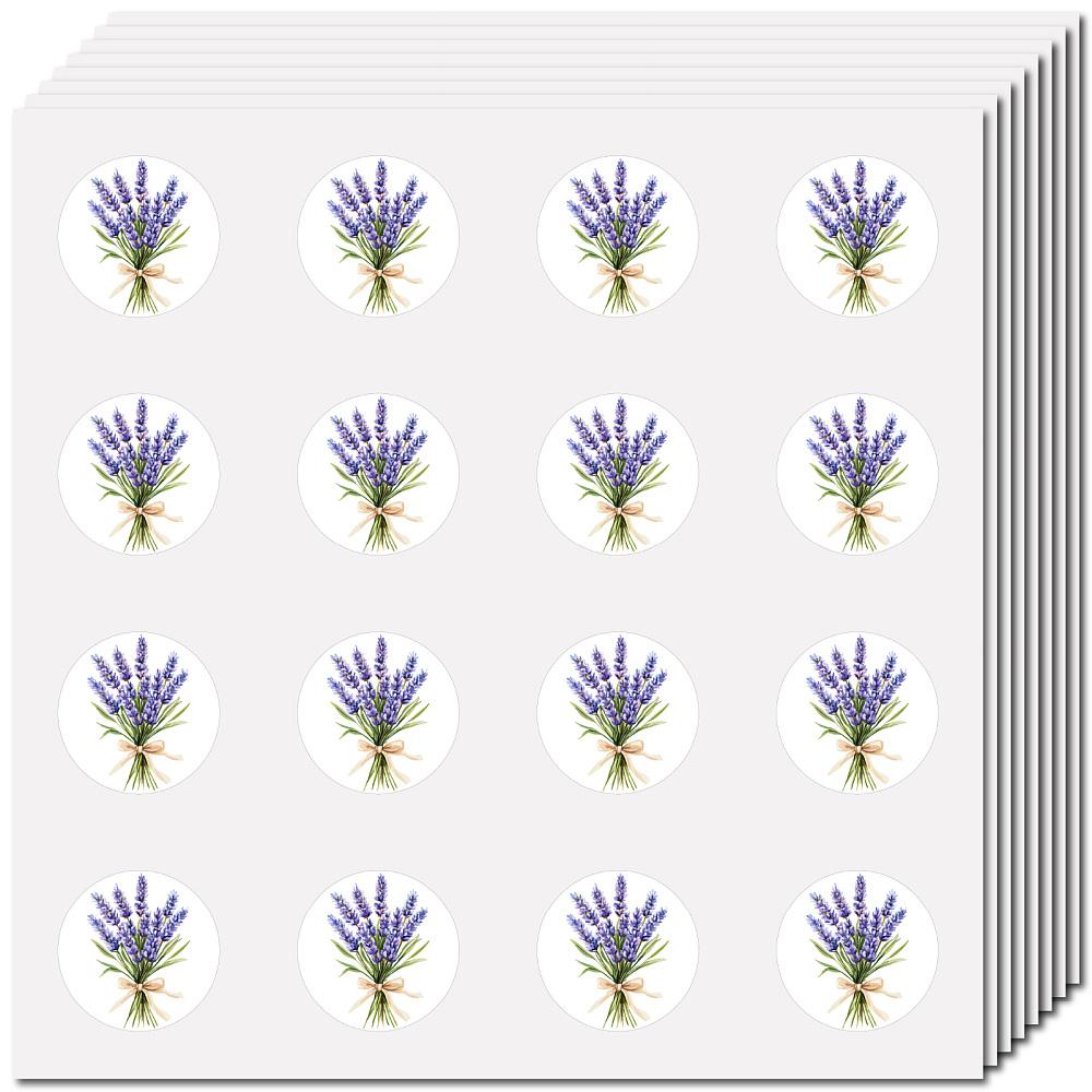 8 Stück Kunststoff Wasserdichte Selbstklebende Bildaufkleber Runde Punkt Cartoon Aufkleber für Kinder Kunsthandwerk Lavendel 150x150mm Aufkleber: 25mm 8 Stück/Set