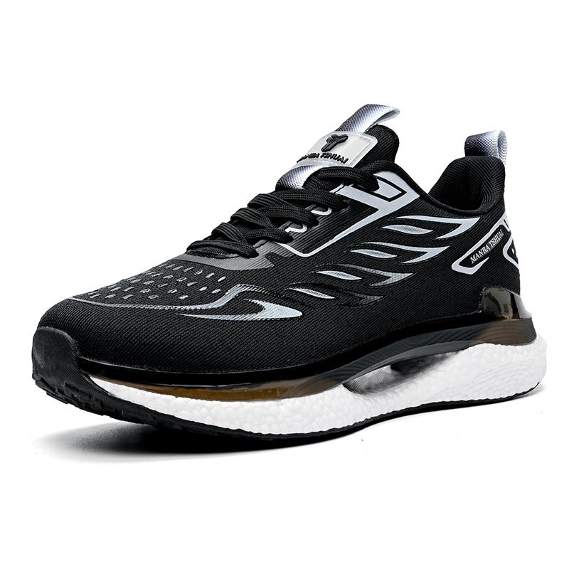 

Трендовая многофункциональная дышащая мужская спортивная обувь ультралегкая амортизирующая женская для бега универсальная и нишевая обувь для пары 45 чёрный