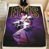 1PC Elvis Aaron Presley Print FlAannel Blanket, High Quality Comfortable for All Seasons, Home Decor, Warmth and Comfort