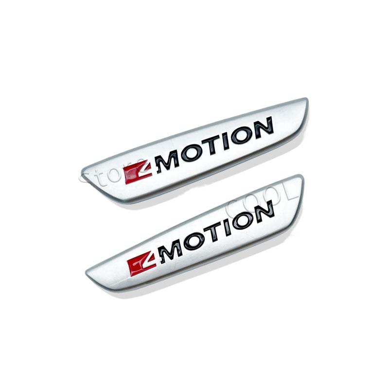 2 Stück/Set 4 MOTION 4motion Logo Emblem Auto Kotflügel Seitenabzeichen Heckstoßstange Kofferraum Aufkleber Für VW Polo Golf Passat Tiguan