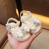 Sandali Estivi Comodi e Divertenti per Bambina Decorazioni Orsetto Kawaii Aperte Sulla Punta 1-4 Anni Scarpe da Spiaggia per Bambina Piccola