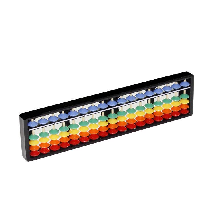 17-Digit 5-Bead Colorful Abacus for Primary School Mental Math Teaching
