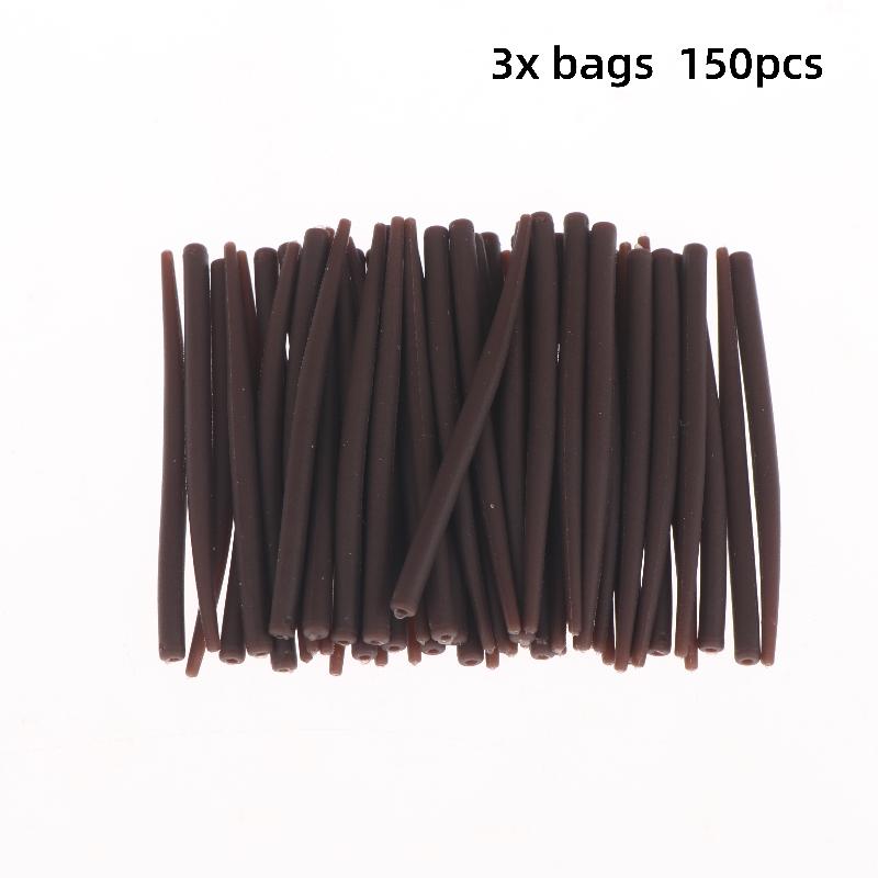 New 50/150Pcs Carp Fishing Rig Anti Sleeves Terminal Carp Fishing Accessor Anti Winding Hook Sleeves Aligner Positioner Tubes