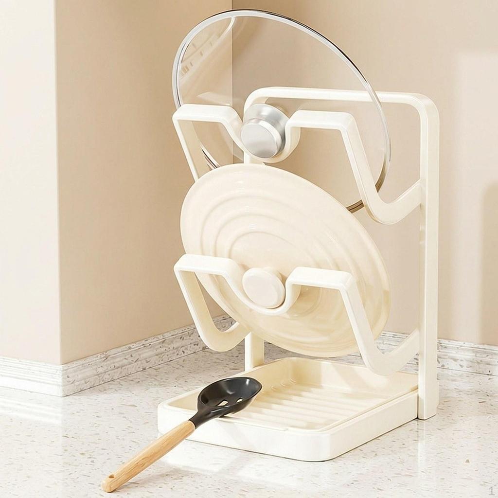 Kitchen Lid Rack Organizer Pot Stand Spoon Rest Carbon Steel Utensil Holder Suitable for Cooking