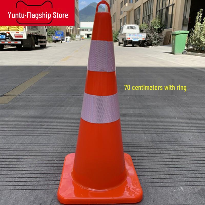 Reflektierender 70cm PVC-Gummi-Verkehrskegel