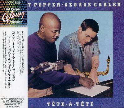 CD ART PEPPER & GEORGE CABLES; GEORGE  - Tête-À-Tête VICJ23129 Galaxy 1993 Japan ObiJazz Used