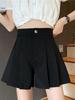 2024 Summer Women's High-Waisted A-Line Pleated Culottes