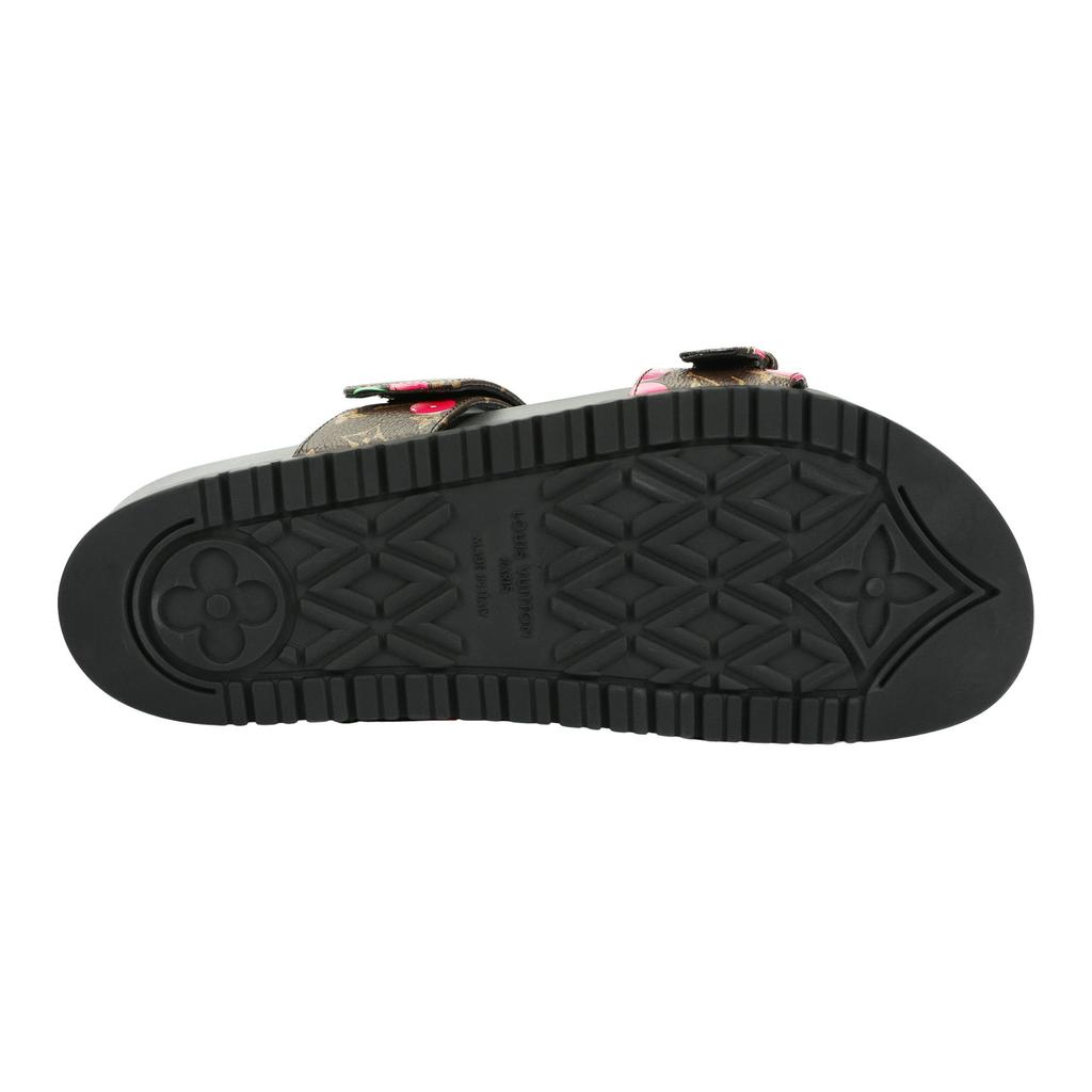 Louis Vuitton Cherry Bom Dia Flat Comfort Mule X Takashi Murakami Brown Monogram Cherry Women's 1AHM03