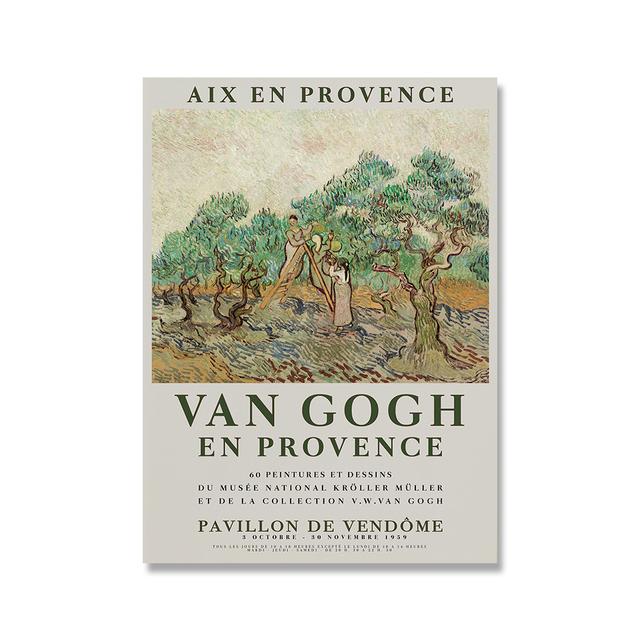 Berømt Van Gogh-kunstner Stjernehimmel Oljemaleri Solsikkeutstilling Plakat Blomst Naturlig veggkunst Lerretsmaleri Hjemmeinnredning Ingen ramme