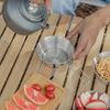 1PC - Outdoor Stainless Steel Snow Bowl Camping Utensil Set Portable And Foldable Picnic Barbecue Bowl