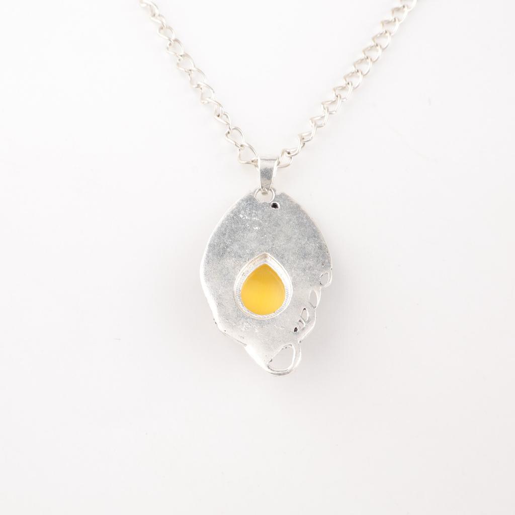 Yellow Cat's Eye Gemstone 925 Solid Silver Jewelry Pendant For Valentines Gift CP-9-41