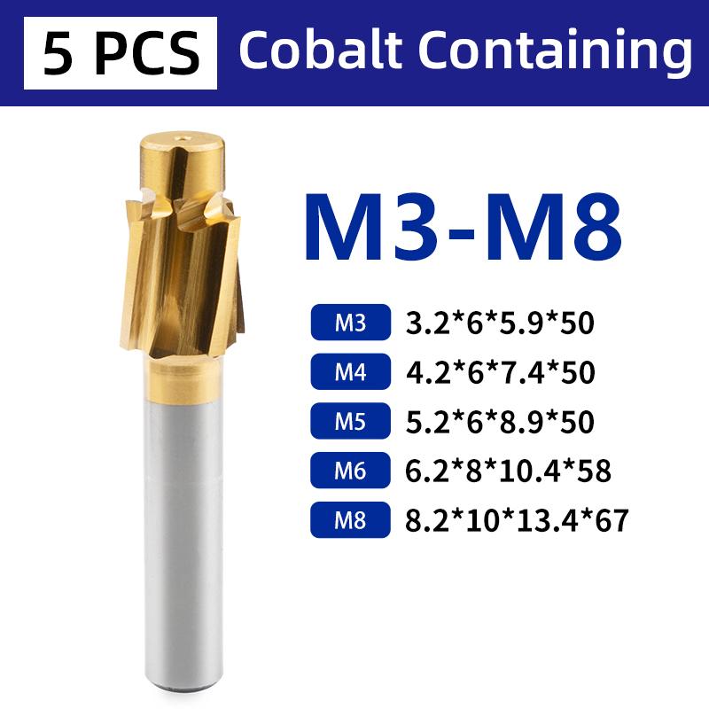HSS Countersink Milling Cutters / Cobalt-Containing Layer Countersinks / Fully Ground Countersink Drills M3M4M5M6M8M10M12M14M16