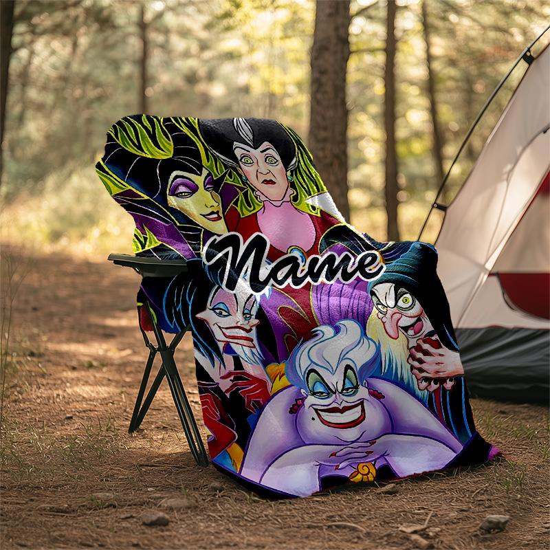 Customizable Villain Throw Blanket – Personalized Name, All-Season Cozy Snug Blanket, Machine Washable, Personalized Blanket