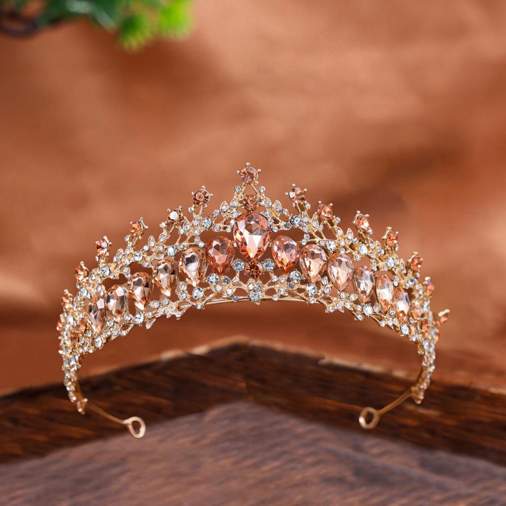 Bride's Water Diamond Crown Headwear European and American Wedding Crowns Wedding Dress Accessories Banquet Styling Updo and Headband Accessories