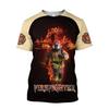 Summer Fashion Comfortable Loose Round Neck Short Sleeve Large Size T-shirt Creative Firefighter 3d Printed Men's Casual Sports T-shirt