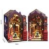DIY Wooden DollHouses Book Nook Shelf Insert Kits Miniature Model Kits The Alley Waiting For The Cat Bookend For Friends Gifts